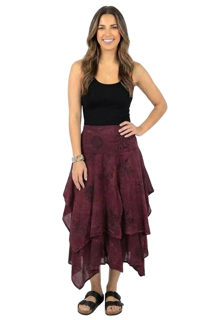 Shasta Skirt — Burgundy — product photo