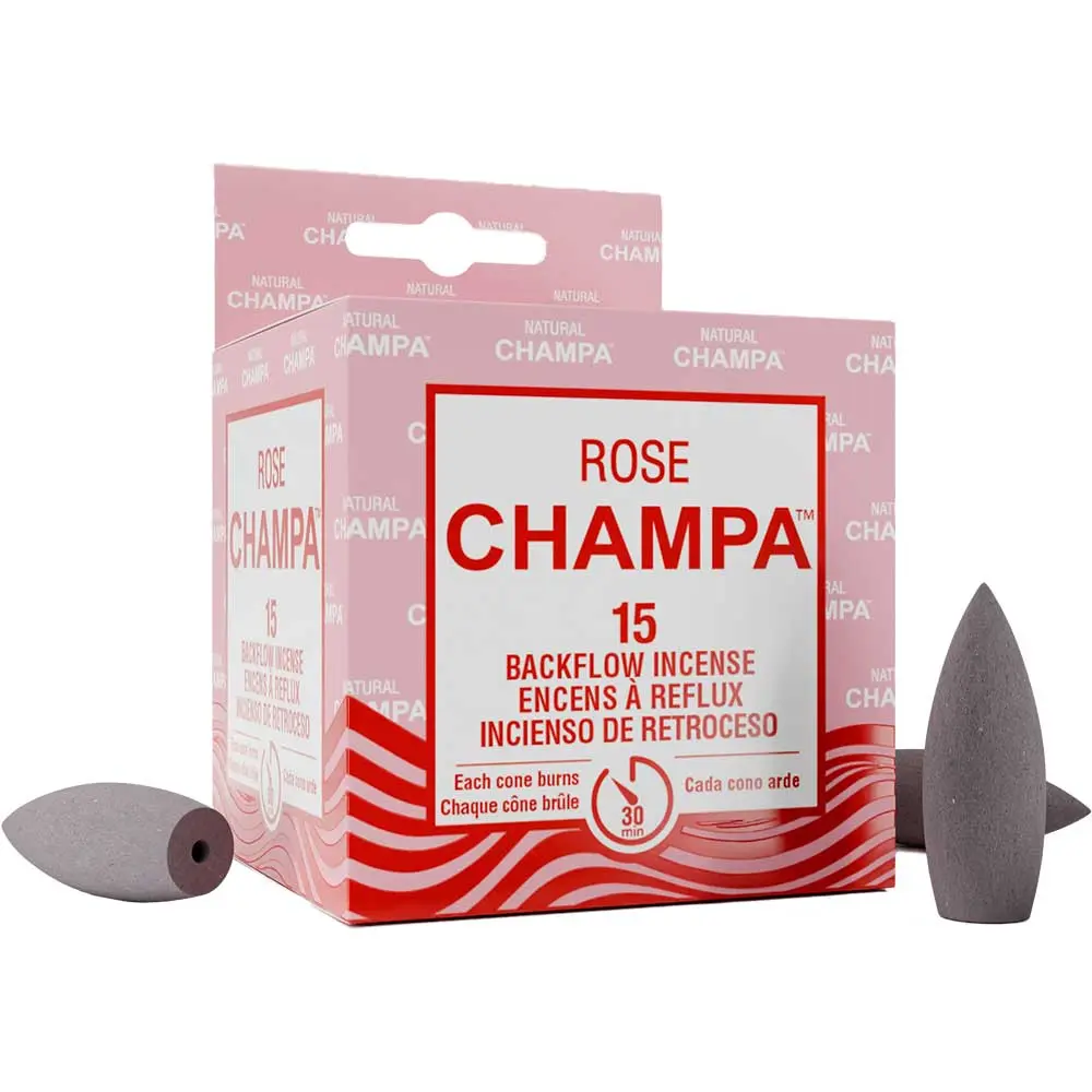 CHAMPA BACK FLOW CONES-ROSE-15 CONES 