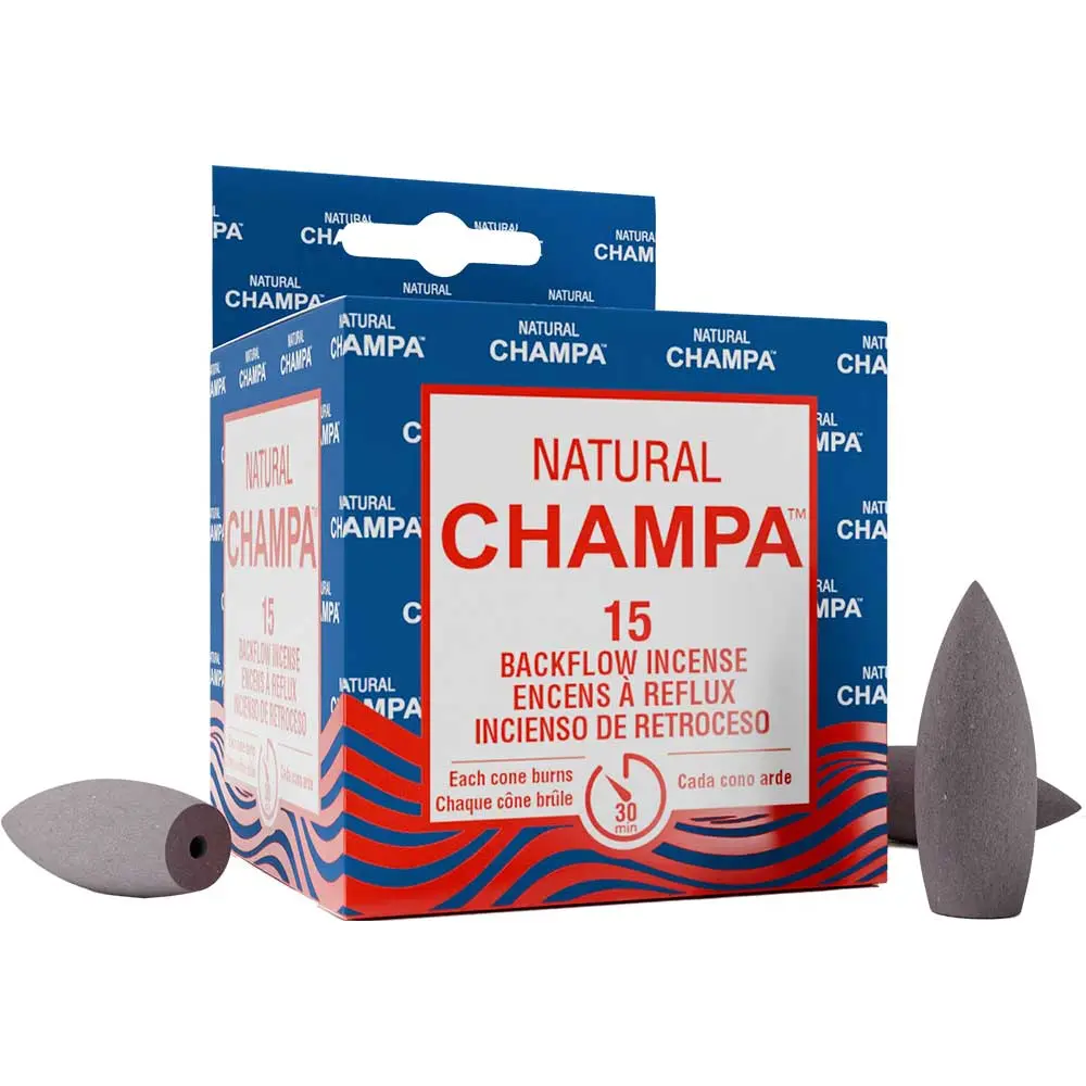 NATURAL CHAMPA BACKFLOW CONES-NATURAL-15 CONES/ NATURAL CHAMPA CONES A REFLUX-NATUREL-15 CONES