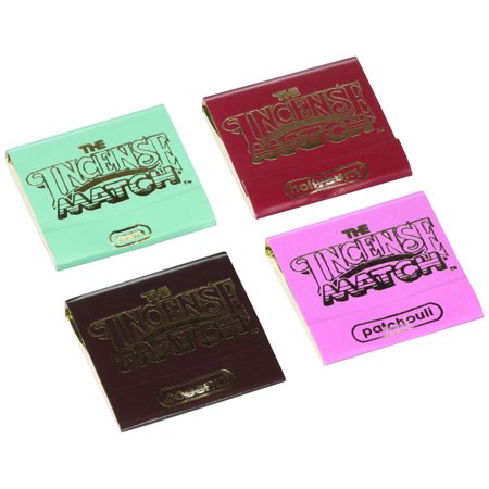 Incense Matches: Lot of 4 Assorted Variety Scented Match Books  120 Strikes